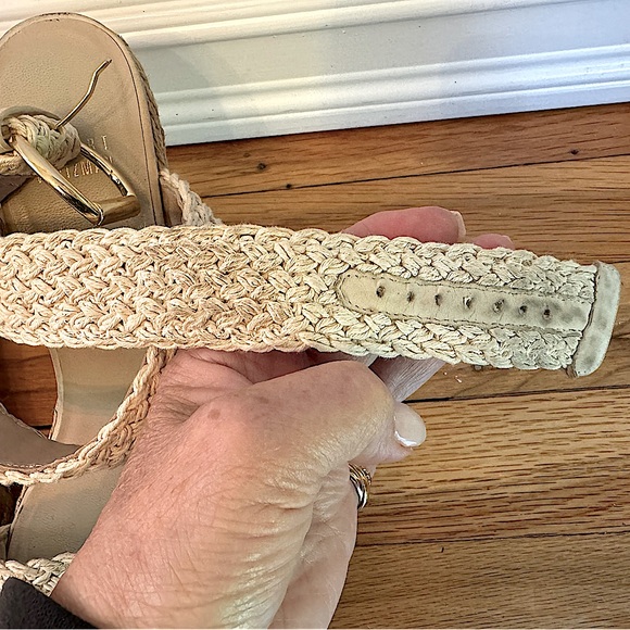 Stuart Weitzman Alex Espadrille Braided Wrap Around sandal in Beige - Picture 3 of 13